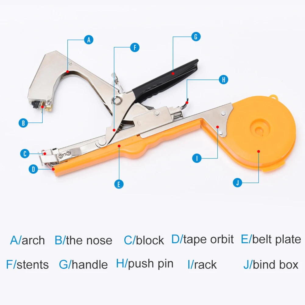 

Garter Plants Tying Machine Trimming Tool Portable Home Adjustable Hand Tying Bind Branch Machine Vegetable Stem Garden Tools