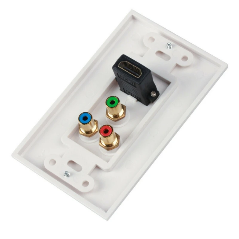 Настенная пластина для HDMI 3 RCA Jack компонентный комбо 4K ультра высокой четкости