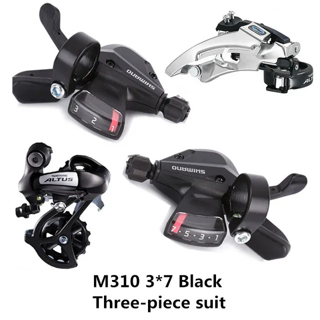 21S Pair Black SHIMANO ALTUS SL-M310, RD-M310 для горного велосипеда, переключающий палец, 7 S/8, набор скоростей, задний циферблат, FD-M310 - Цвет: 21S Pair Black