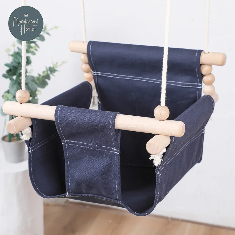 Качели подвесные холщовые Детские деревянные игрушки для детского сада