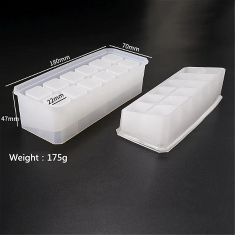 

Resin Jewelry Storage Box Rectangle Silicone Lipstick Storage Box Case DIY Cosmetic Receiving Box Mold Jewelry Accessory Holder