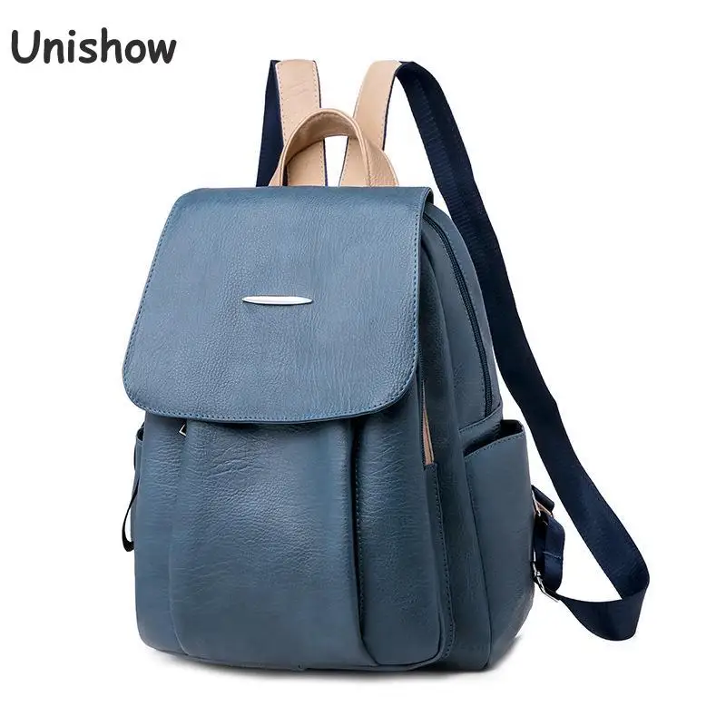 Модные повседневные женские рюкзаки дорожные из мягкой кожи брендовый