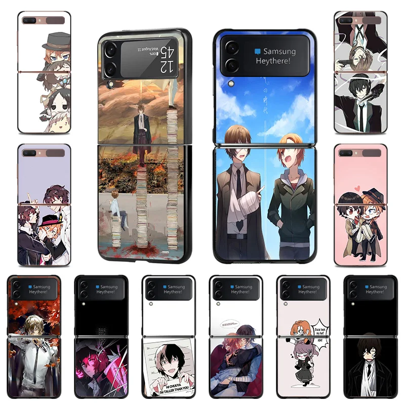 

Чехол для Samsung Galaxy Z Flip Flip3 5G аниме Bungou бродячие псы высококачественный черный чехол для телефона жесткий чехол Fundas Coque Capa