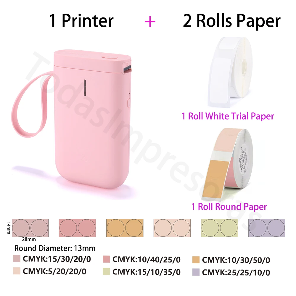 Новое поступление милый Niimbot D11 Термопринтер для этикеток Мини Bluetooth беспроводной