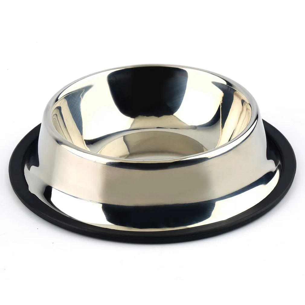 

1PC Stainless Steel Food Drink Water Pet Bowl For Dogs Cats Puppy Dish Non skid Rustproof Food Feeder Dog Bowls Pet Supplies