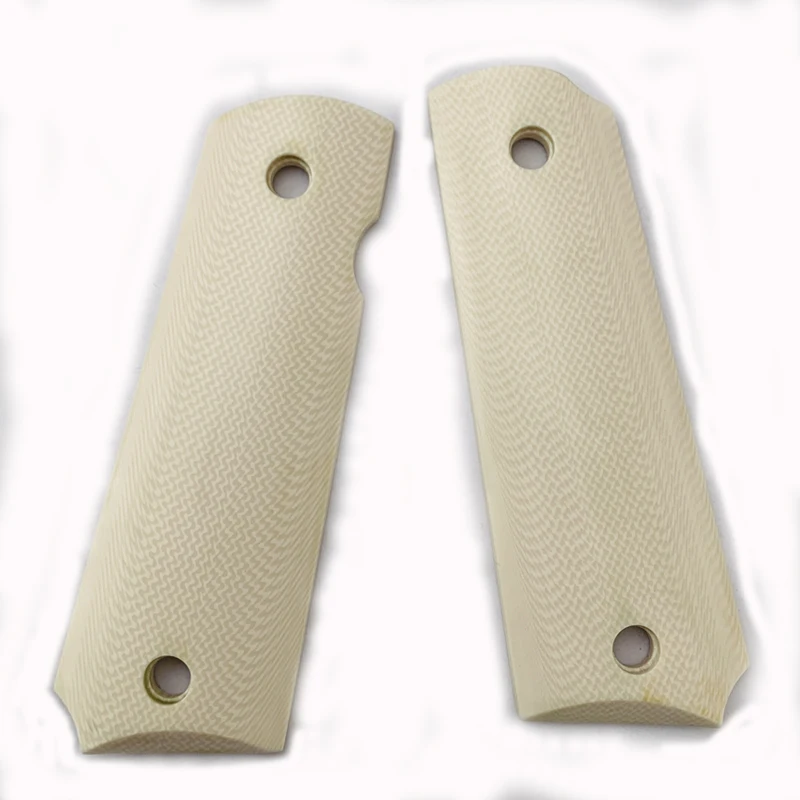 

TOtrait 2Pieces 1911 Grips White resin Handle Grips Patch Custom Grips CNC Handle Grips Custom Grips 1911 Accessories