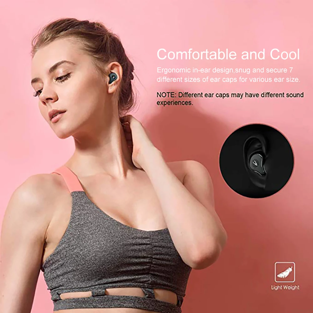 VTIN E12 TWS наушники Bluetooth 5 0 беспроводные стерео звук водонепроницаемые с микрофоном