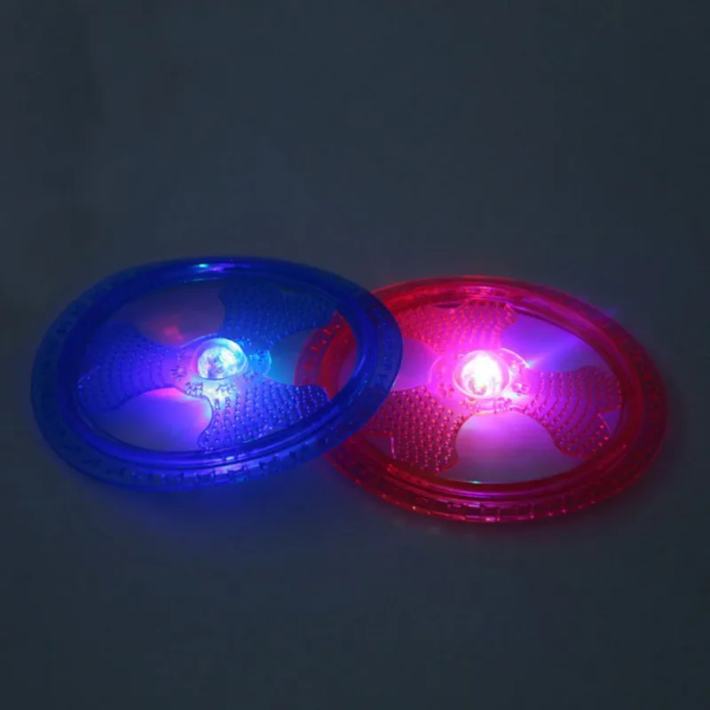 Dog Pet Training Flying Discs Flashing LED Lights Ring Resistant Bite Toy Disk Outdoor Interactive Game Night Playing Toys |