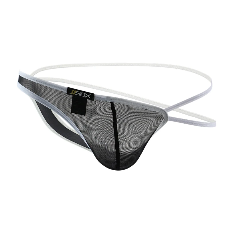 

Mens Thongs Sexy Underwear Mesh Breathable Transparent Bikini G-string Thong Tanga Gay Underpant Man Thongs for Man T-back