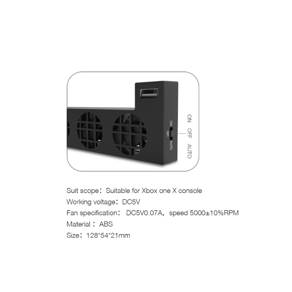 DC 5V ABS Портативный USB вентилятор охлаждения для Xbox One X Slim консоли внешний 3