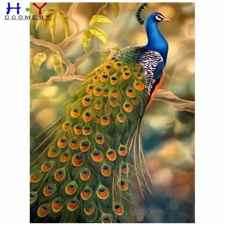 

Diamond Painting Full Square animal Peacock Cross Stitch Diamond Embroidery Animals Picture Of Rhinestones Home Decoration