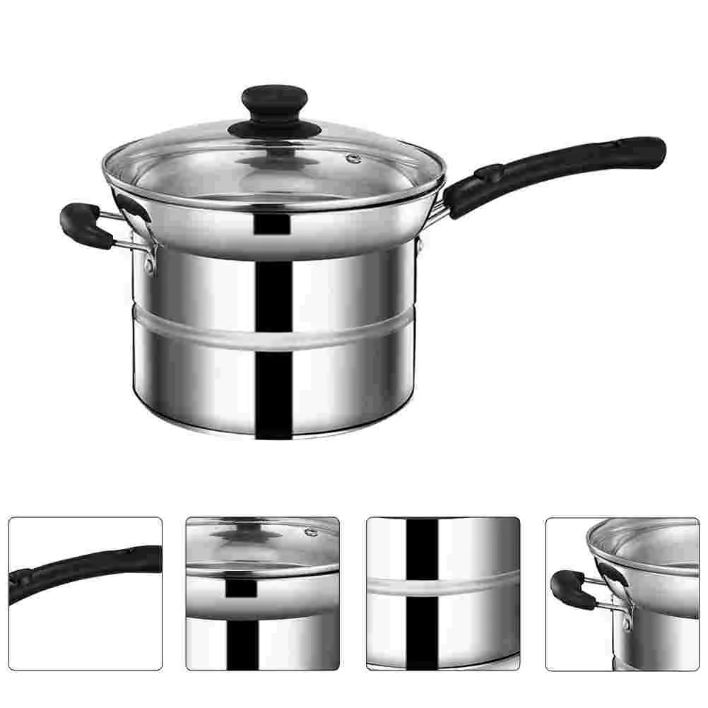 

Steam Pot Home Soup Pot Pot Noodles Pot Cooking Supply for Home (Silver)