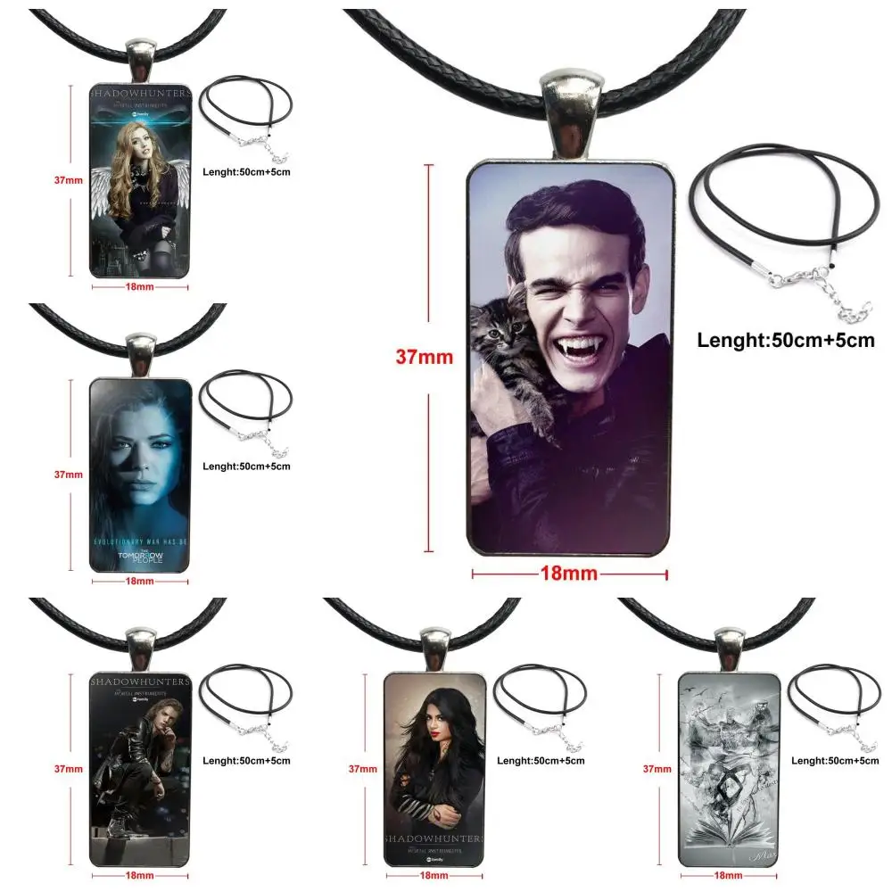 Для женщин и девочек модное стекло кабошон подвеска прямоугольное ожерелье