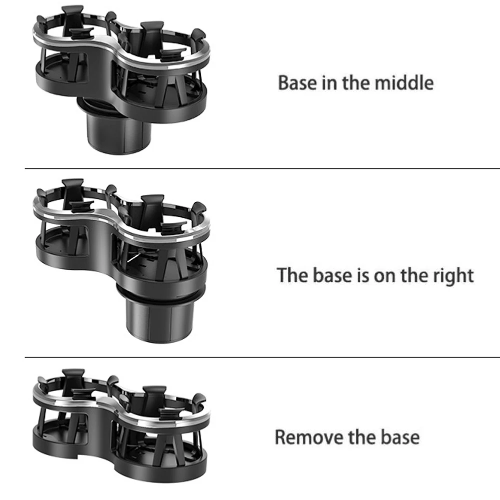 

Elastic Double Hole Accessories Auto Supplies Interior Insert Expander Car Cup Holder Tidying Bottle Space Saving Organizer