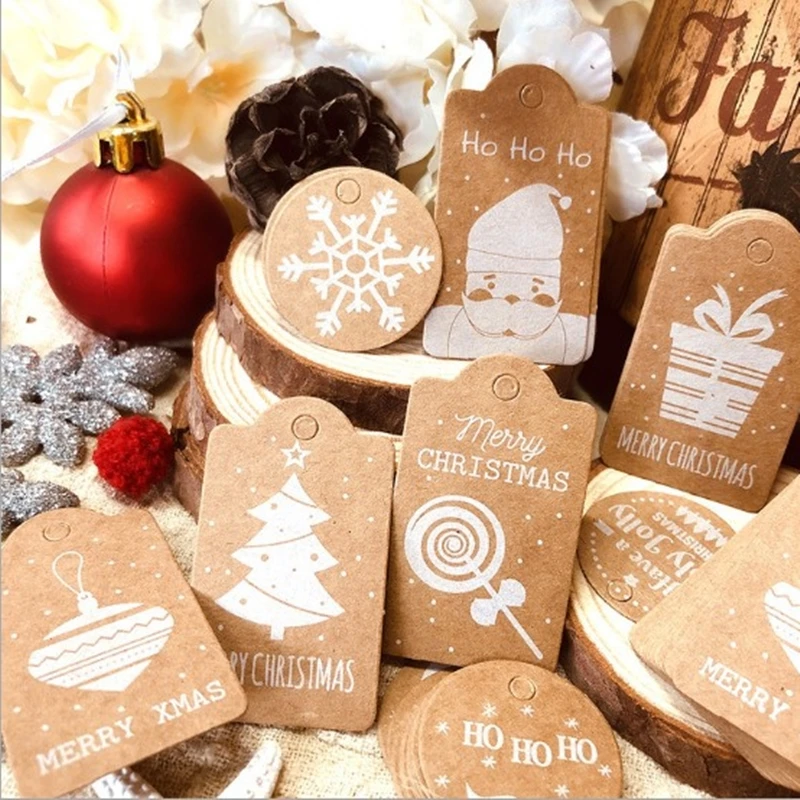 50/200 шт. Рождественская открытка поздравительные открытки с Санта-Клаусом