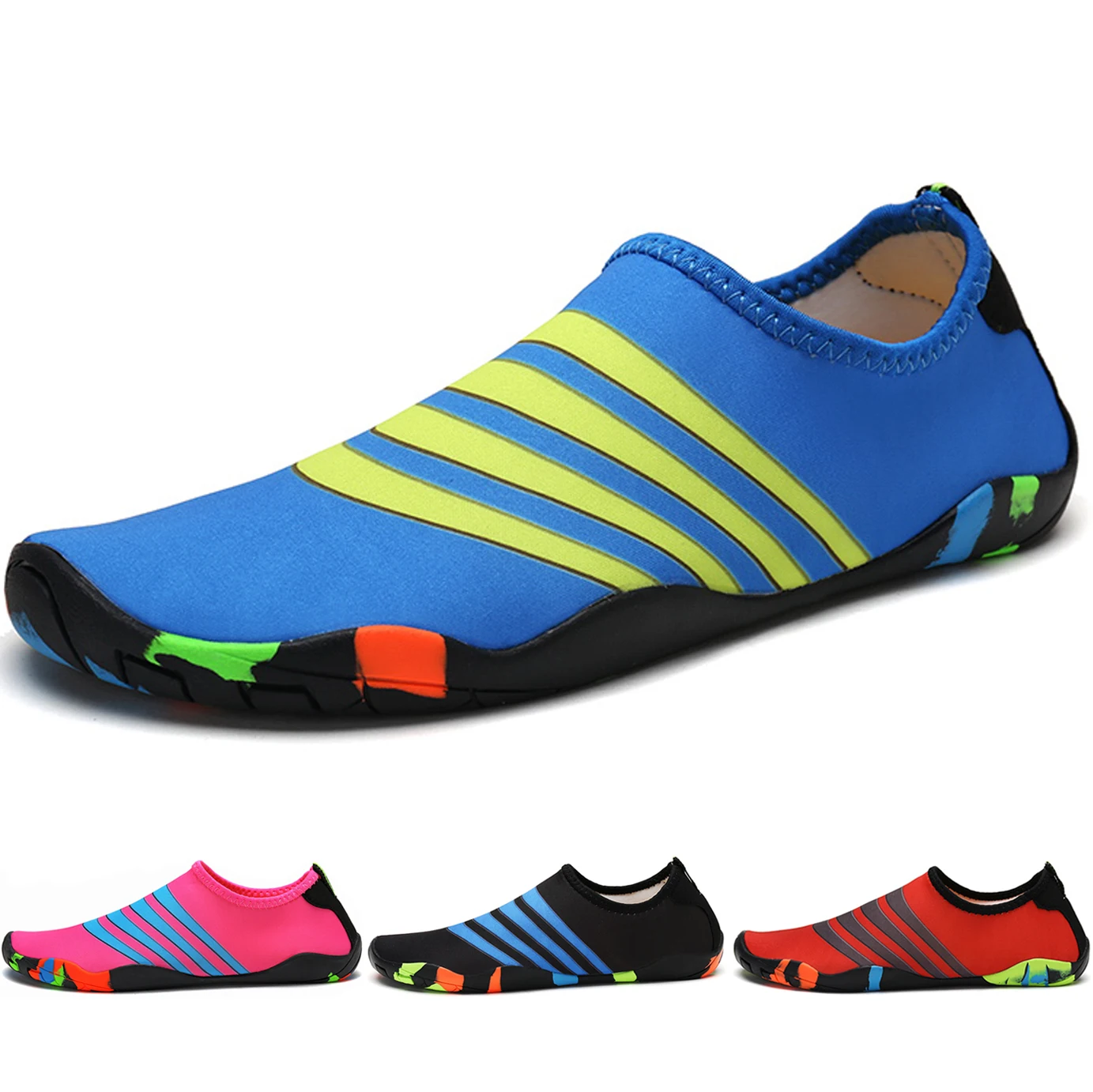 Parent-child wading shoes Quick-drying swimming shoes Colorful children's beach shoes Men's and women's water shoes Aqua shoes