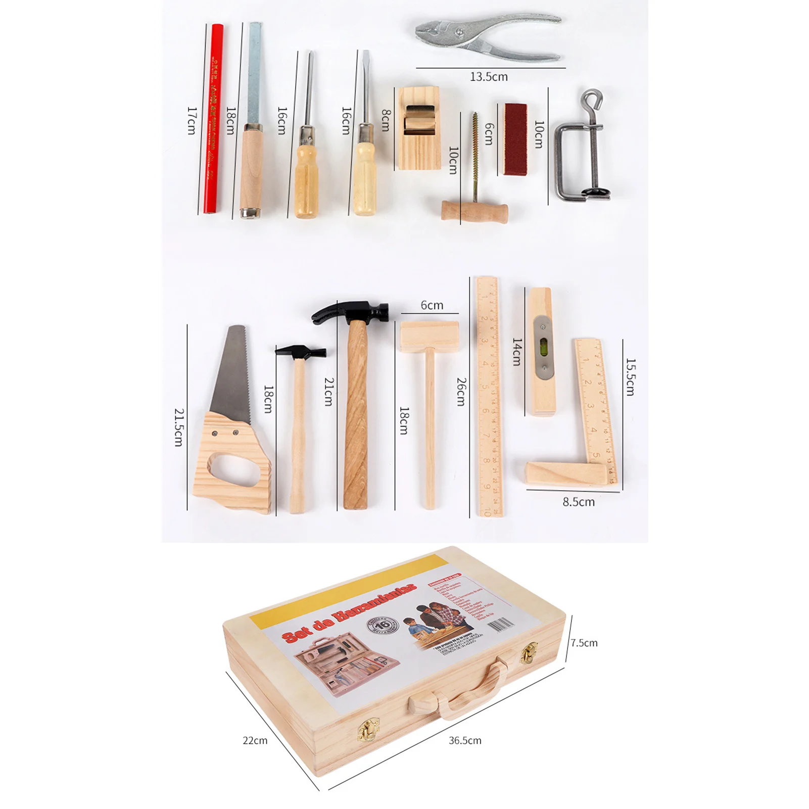

Children's DIY Maintenance Toolbox Toys Play House Pretend Puzzle Disassembly Multifunctional Woodworking Box Toys Set For Kid
