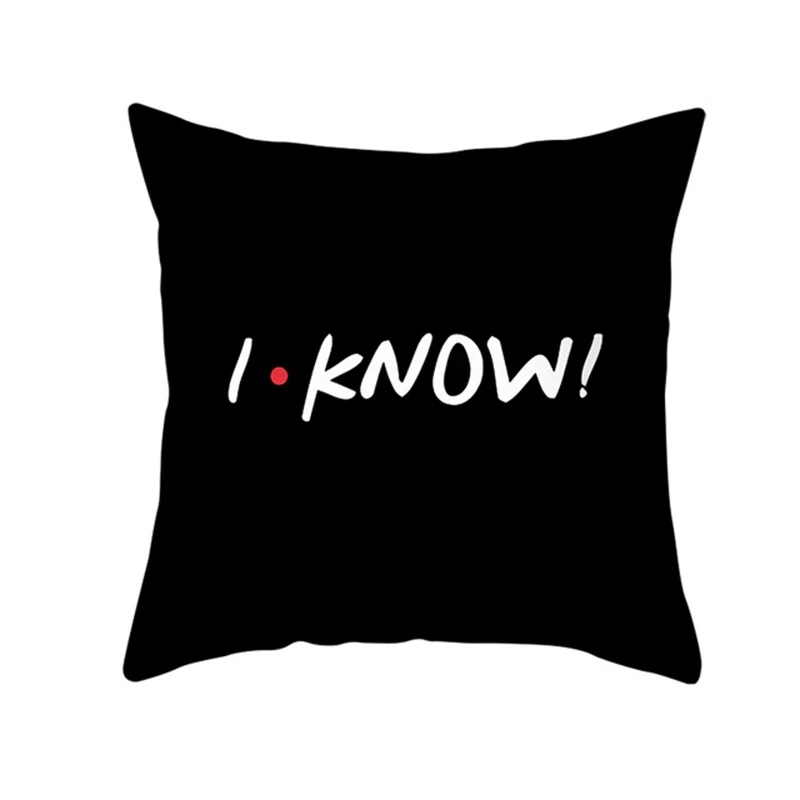 

6Pcs Pillow Cases Cushion Cover Printed Classic Letters Sofa Pillow Case Friend TV Show Funny Decor 45X45cm