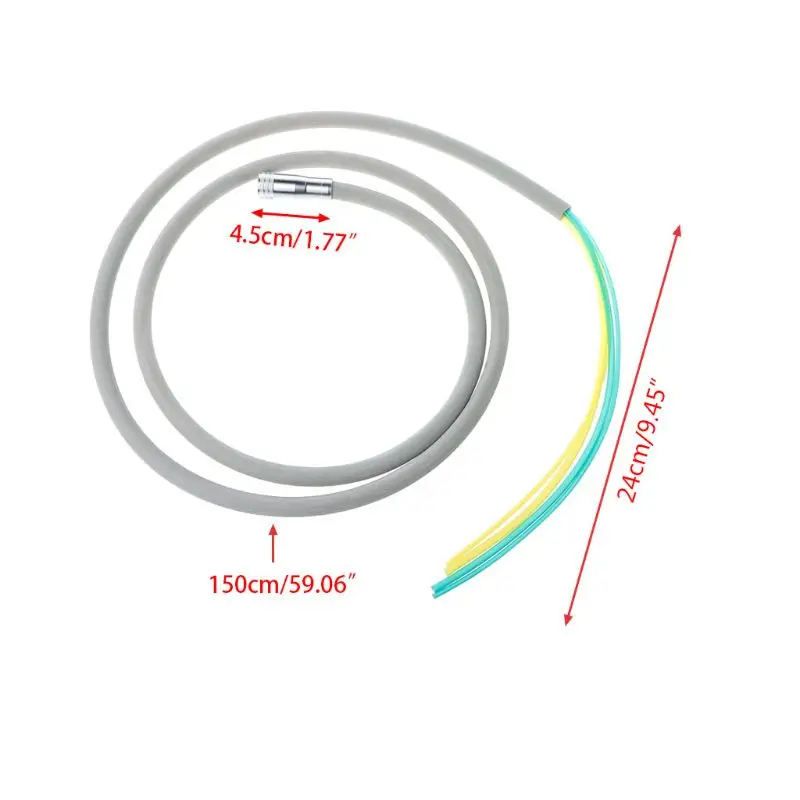 

Dental Silicone Tubing Hose For Air Turbine Motor Handpiece Connector 4 Holes