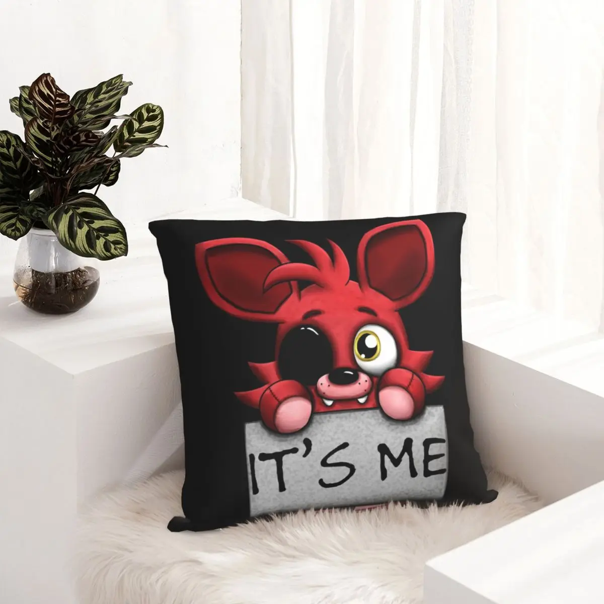 FNAF плюшевая квадратная наволочка для подушки Фокси декоративная из полиэстера