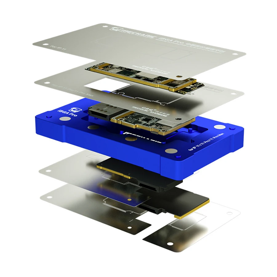

MECHANIC iBGA Pro BGA Reballing Platform for IPX XSMAX IP11 11PRO MAX Mainboard Double Side Magnetic Tin Planting Positioning