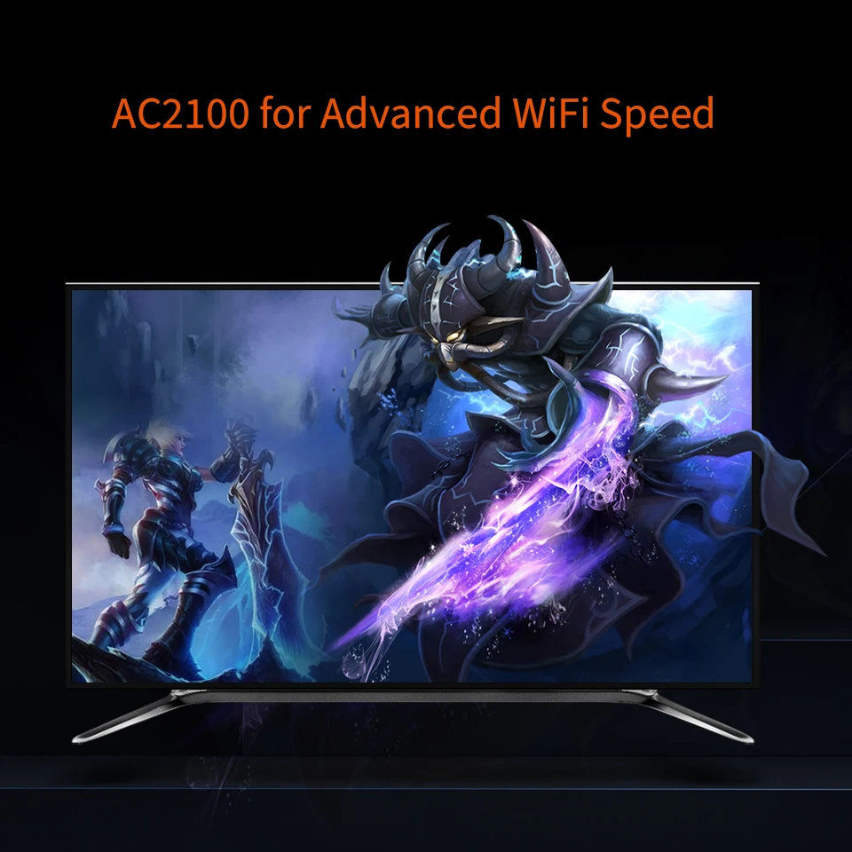Беспроводной роутер Tenda AC21 маршрутизатор AC2100 Wi-Fi ретранслятор с 6 антеннами