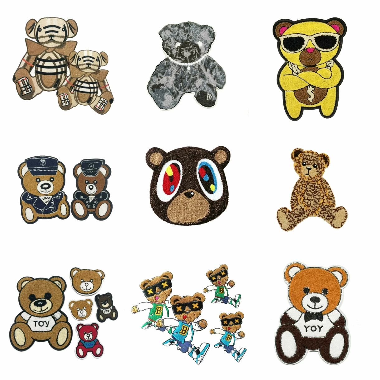 

DIY large embroidery big bear animal cartoon patches for clothing QR-33