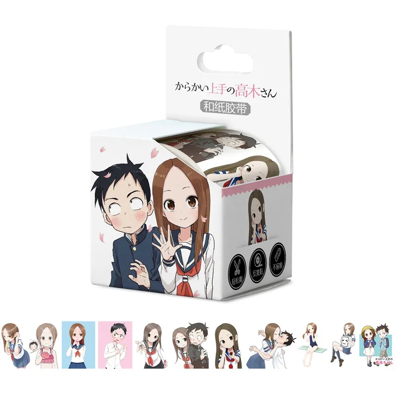 10 коробок/партия Аниме Teasing Master Takagi san Tape TOY Nishikata Washi бумажная ручная учетная