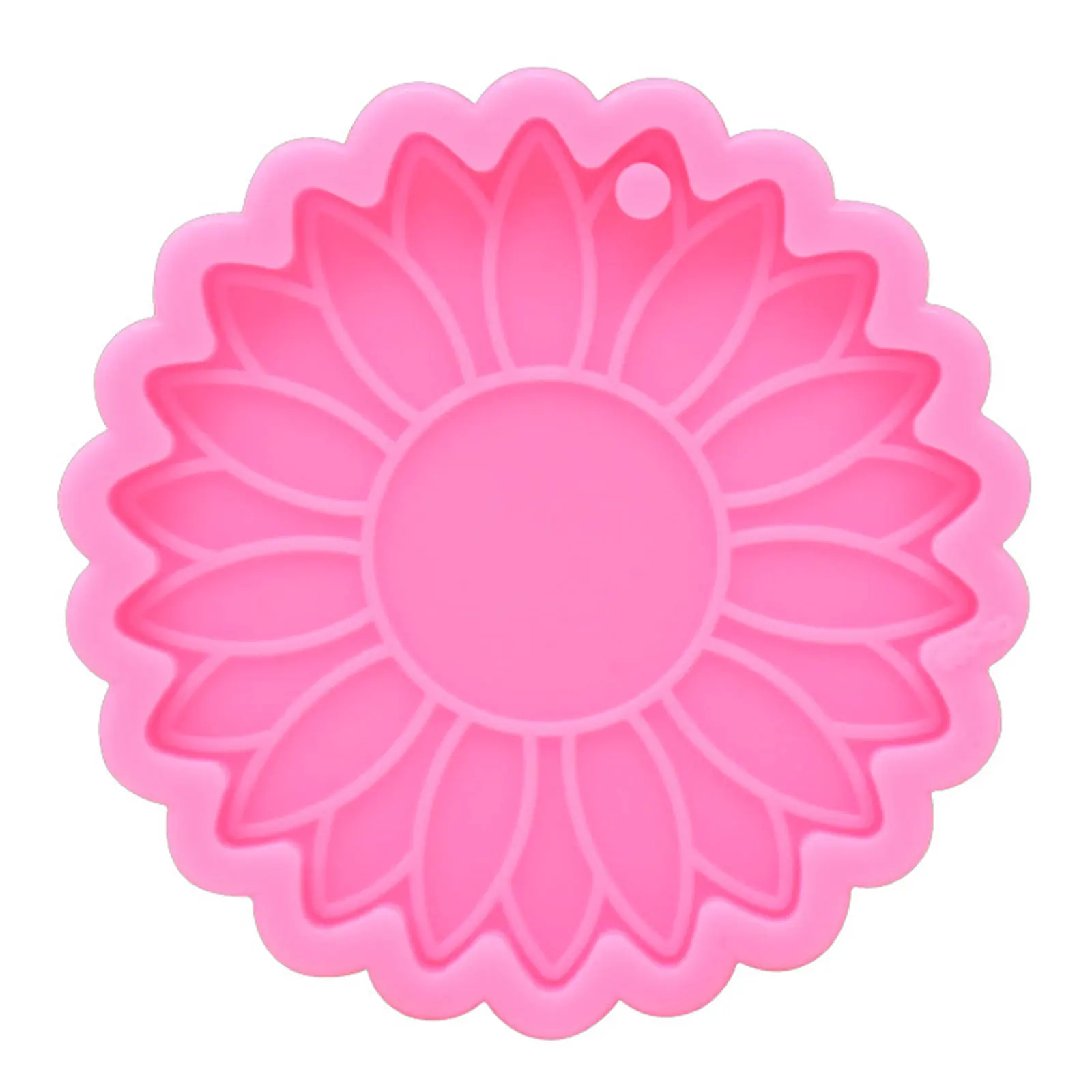 

7 Styles Sunflower Resin Mold Keychain Silicone Mold For DIY Epoxy Resin Jewelry Making Pendant Craft Fondant Cake Baking Mould