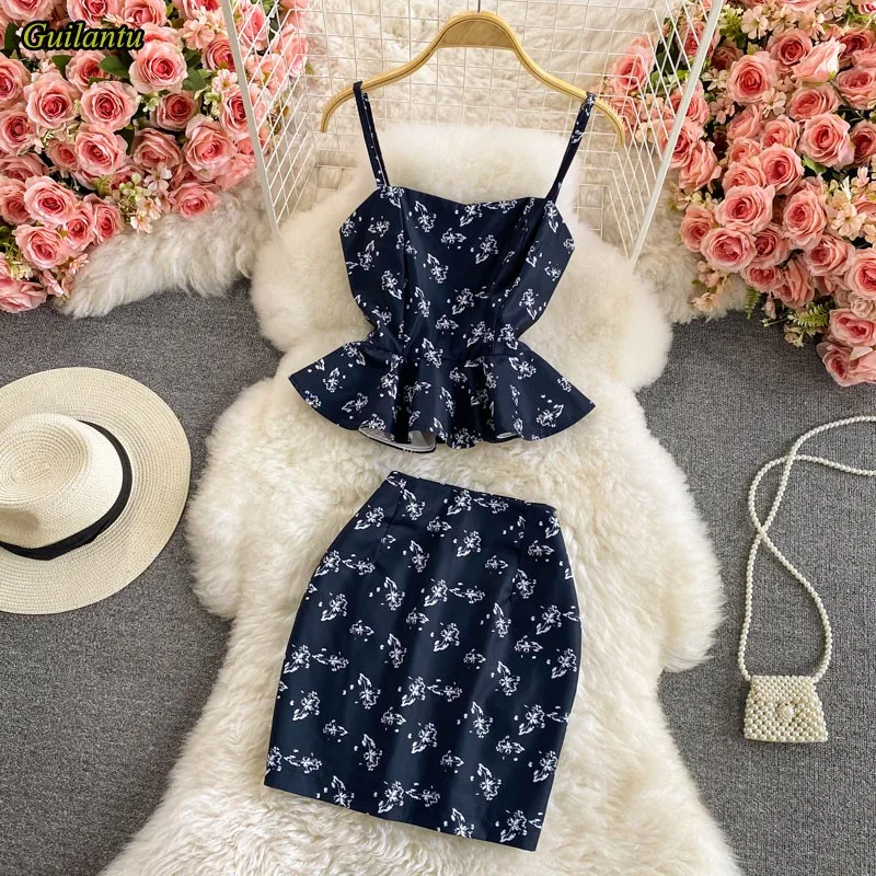 

Guilantu 2021 летние комплекты из 2 предметов, женские костюмы на тонких бретелях с открытой спиной, сексуальный клубный комплект из двух предмето...