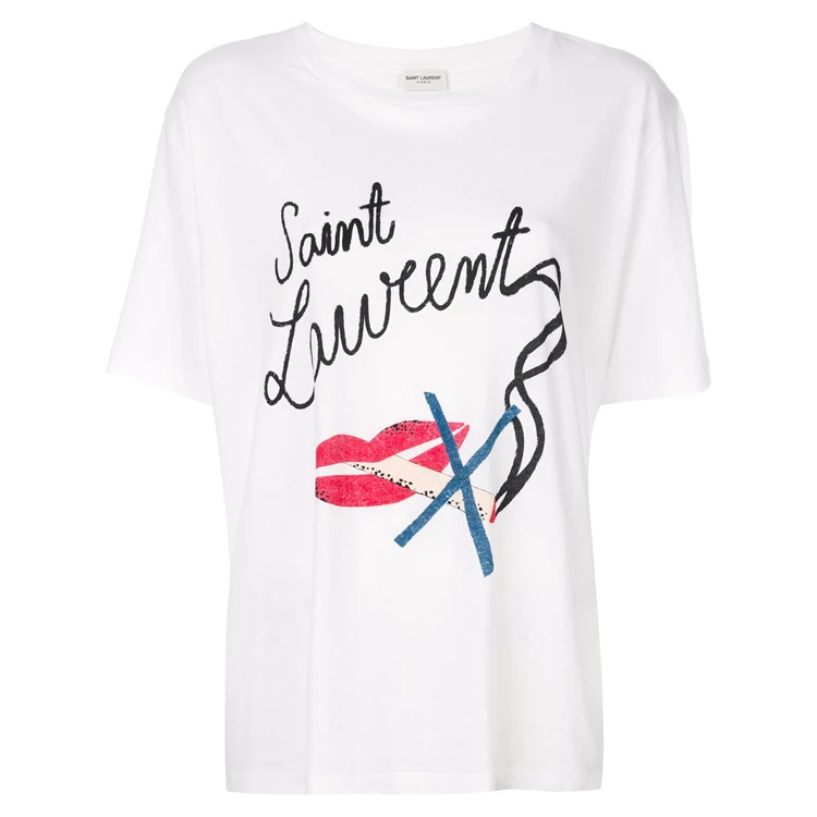 Новинка 2019 года футболка с короткими рукавами надписью No-smoking цвет черный белый