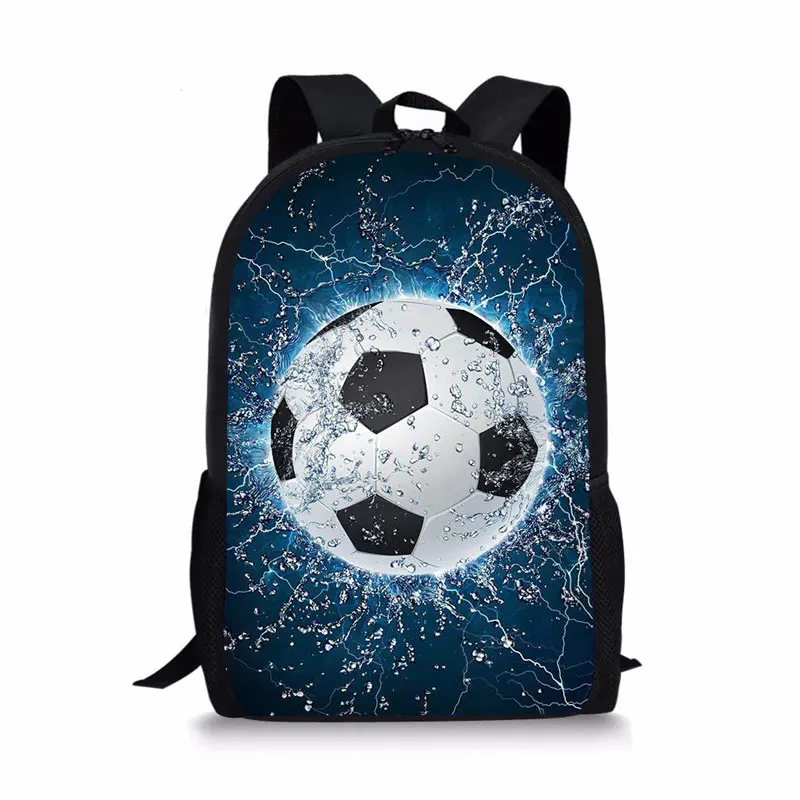 Cool Lightweight BackPack Children School Bags3D Ice Soccerly/Foot Ball Pattern pack for Teen Boys Girls Kids BookBag mochila