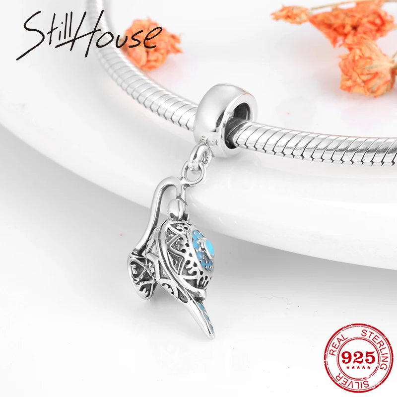 Горячая Распродажа 925 пробы серебро чудесное Лампа Аладдина красивые