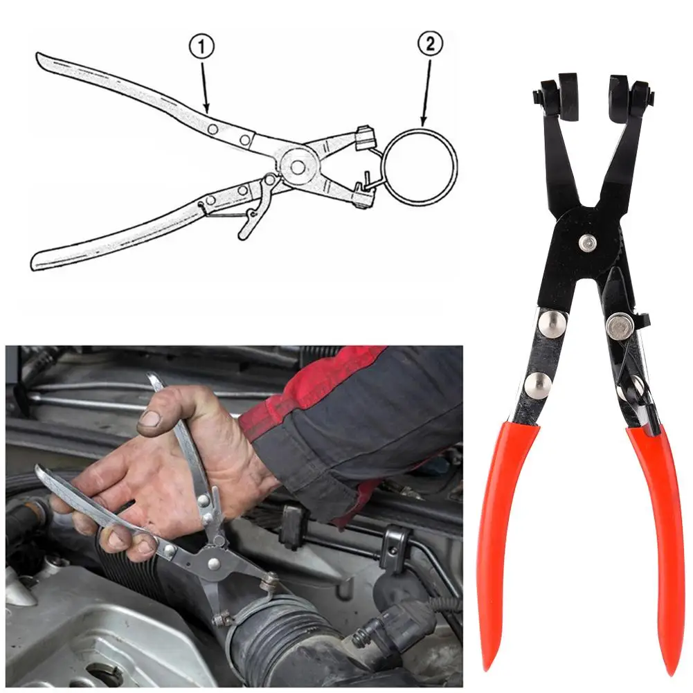 

Auto Curved Throat Tube Pliers 45 Degrees Clamp For Disassembly And Maintenance Of Gas Pipe Car Repairing Kit Accessories