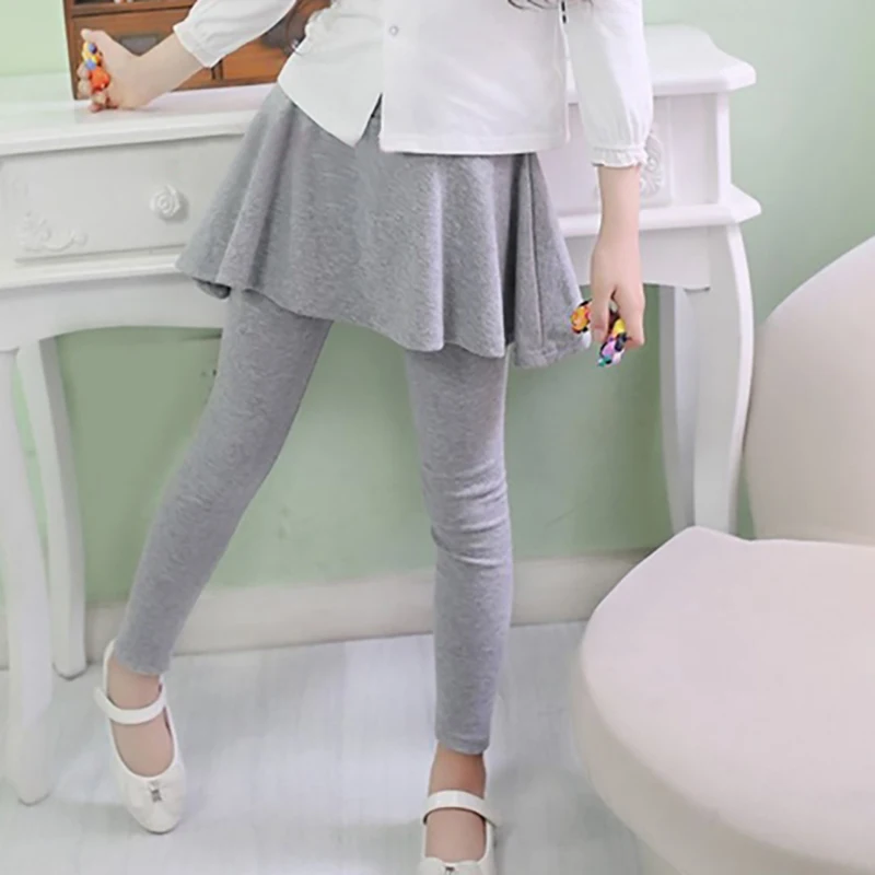 Леггинсы для девочек Весенние штаны Детские Теплые милые юбка из двух предметов