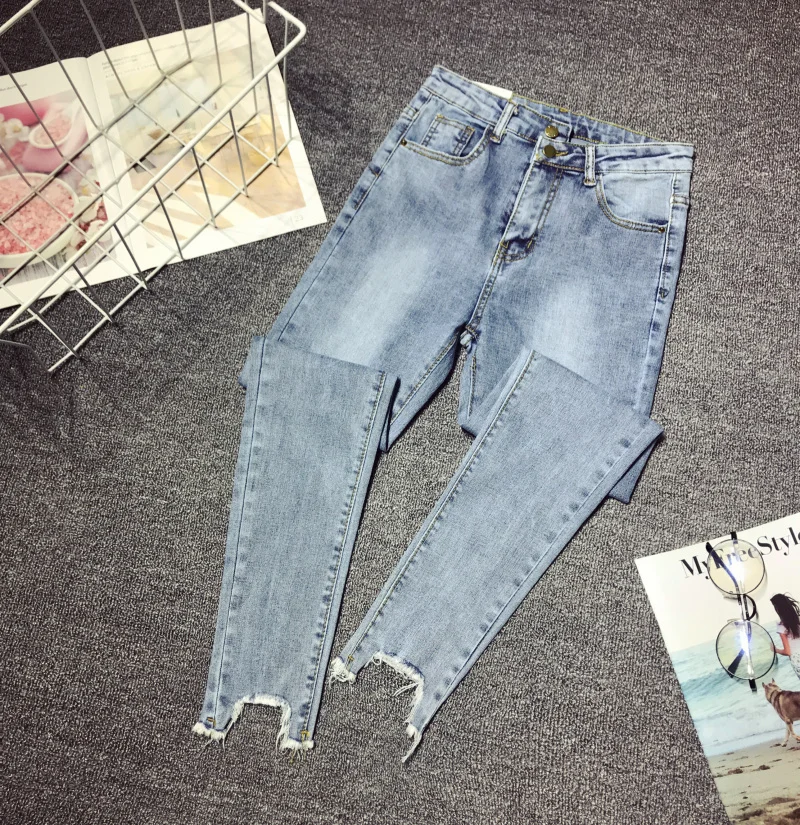 Женские модные повседневные джинсовые брюки XC2 Новинка весна-осень 2019 | Женская