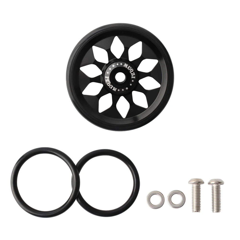 

Rear Rack Easywheel Portable Waterproof Cycling CNC Aluminum Auxiliary Tool Elements for MUQZI Brompton Folding Bike