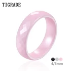 Кольцо TIGRADE 46 мм керамическое розовое для женщин, ручная резка, высокое качество, ювелирные изделия без царапин, унисекс кольца гипоаллергенные черные белые