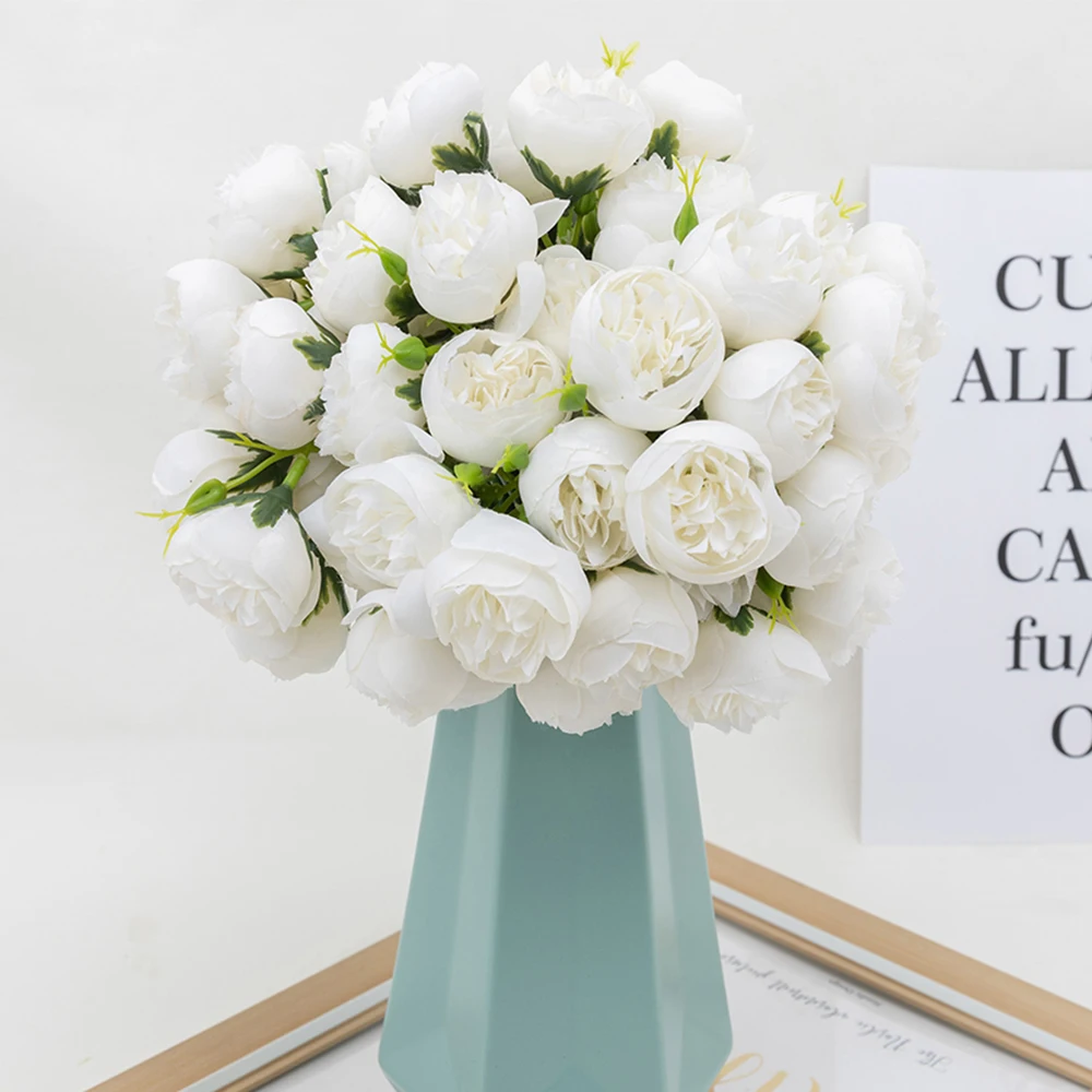 Искусственные шелковые цветы Красивые розы букет для украшения дома свадебные