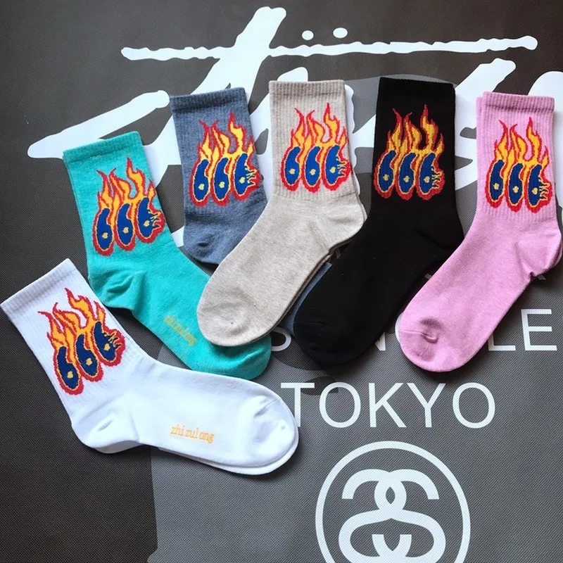 Хлопковые дышащие мужские и женские носки для скейтбординга с эффектом