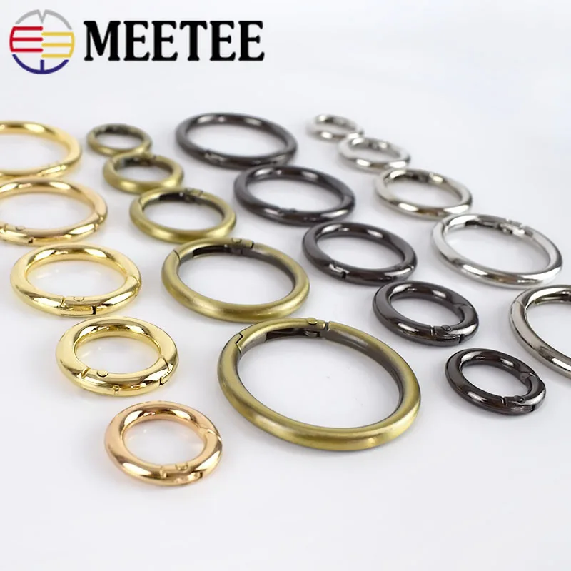 5 шт. 16-50 мм Meetee металлические Пружинные Ворота уплотнительное кольцо открывающийся брелок сумка ремень цепи пряжки защелки застежка зажим триггер Кожа ремесло
