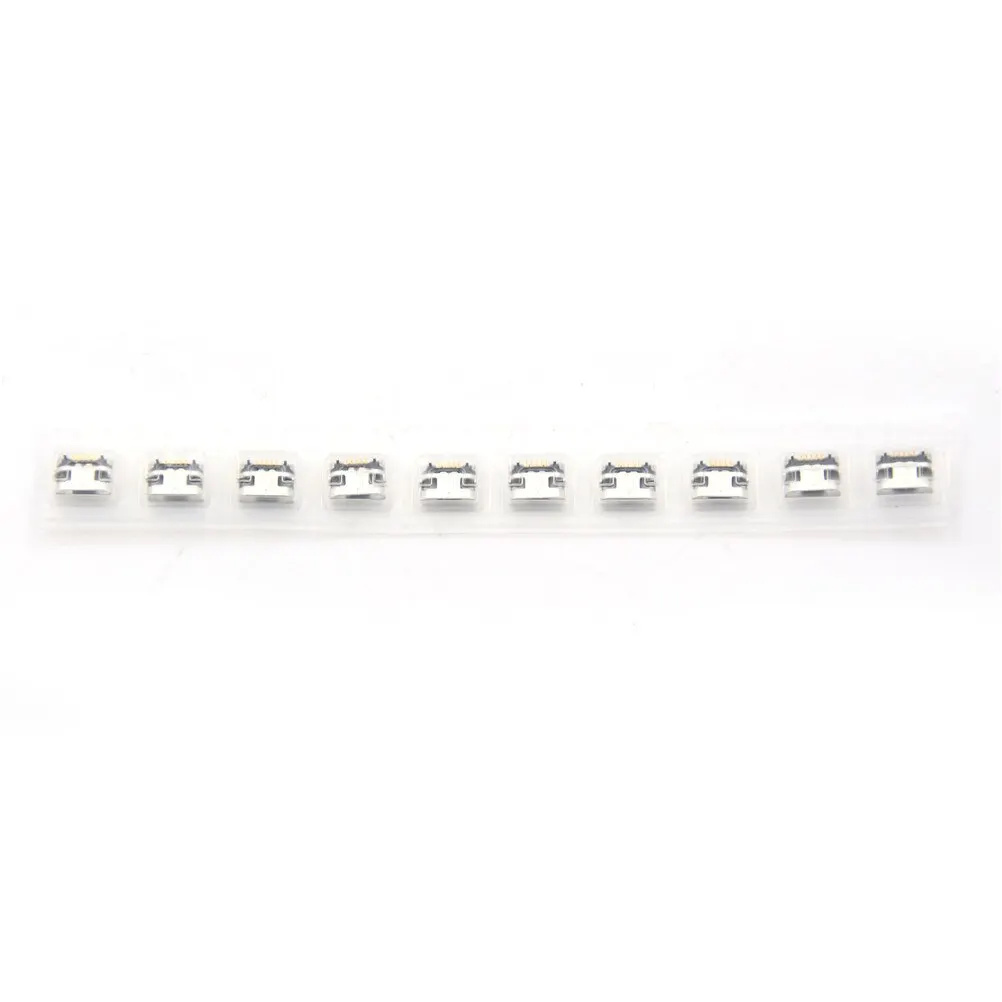 

10 шт. разъем Micro USB 5-контактный гнездовой разъем для сиденья Micro usb Четыре Ножки без боковой вставки пластины мини-разъем для сиденья мобильны...