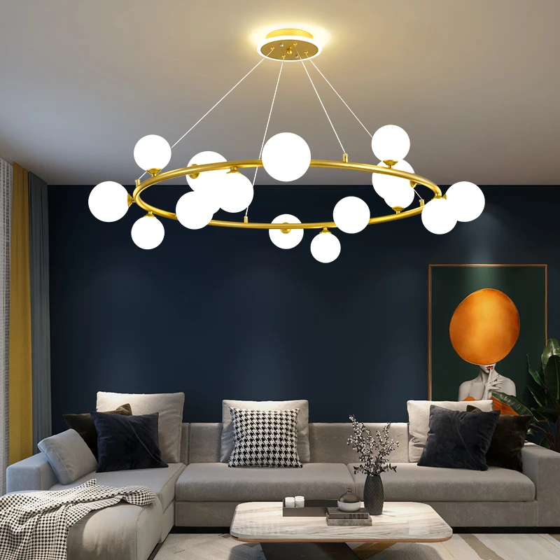

Modern LED Pendant Lights For Living Room Bedroom Dining Room Kitchen Nordic Glass Decor Pendant Lamp luminaire suspension