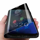 Умный зеркальный чехол для телефона samsung s20 ultra, чехлы для samsung galaxy s20 plus s 20 ultra 20s s20plus, подставка coque capa fundas