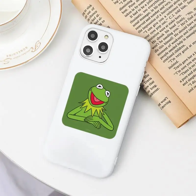 

Kermit the Frog luxury Phone Case coque capa Candy Color for iPhone 11 12 mini pro XS MAX 8 7 6 6S Plus X SE 2020 XR