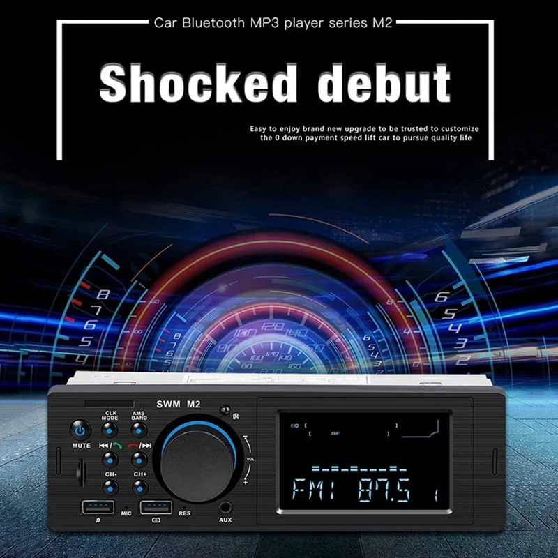 Автомобильный радиоприемник SWM M2 автомобильный стерео mp3-плеер FM-радио Bluetooth USB TF