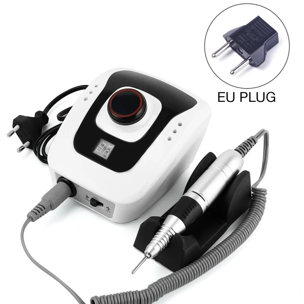 EU Plug 30 Вт 35000 об/мин Электрическая дрель для ногтей, маникюрный аппарат, набор для педикюра, оборудование для маникюра, инструменты для маникюра - Цвет: EU Plug
