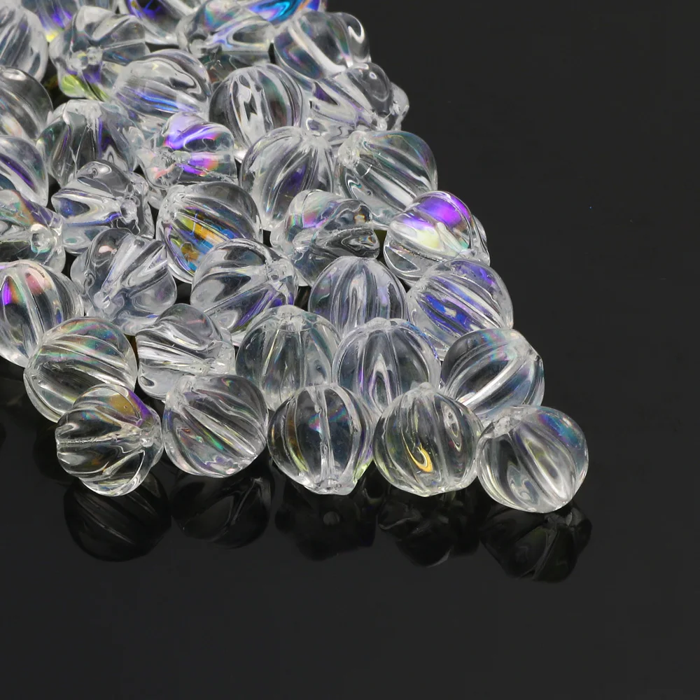 

50pcs/lot White Transparent Round Spacer Beads 8mm Loose Glass Beads For Jewelry Making Diy Necklace Bracelet Accessories