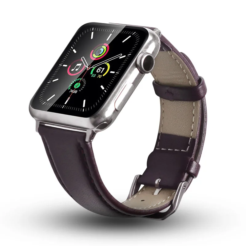 Кожаный браслет для Apple Watch Band 42 мм 38 44 40 мягкий iwatch series SE 6 5 4 3 2 1 ремешок часов |