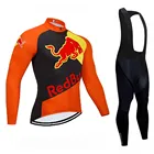 Зимняя теплая одежда для велоспорта, мужской костюм из Джерси, одежда для езды на велосипеде и горном велосипеде, комплект из нагрудников и брюк
